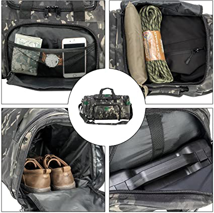 Military Waterproof Duffel Bag Tactical Outdoor Gym Bag Army Carry On Bag with Shoes Compartment3