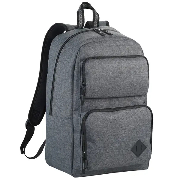 Deluxe Grey 15'' Laptop Backpack Water Resistant Computer Bagq (2)