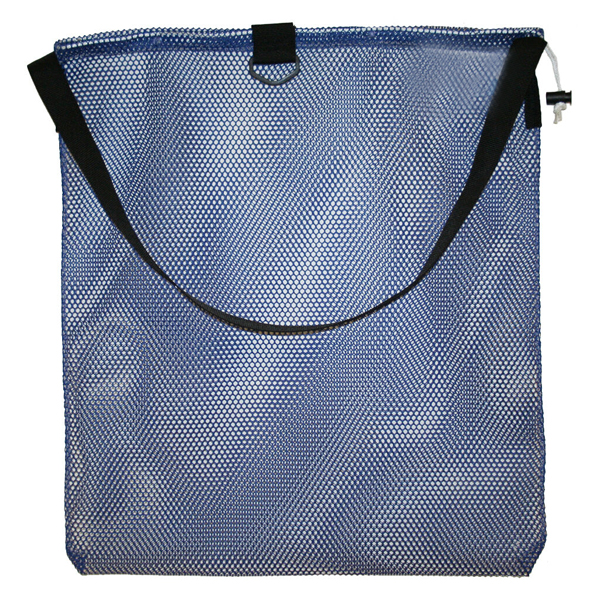Small Mesh Drawstring Tote Bag with Shoulder Strap & D-Ring